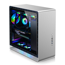 Qiao Sibo UMX6 desktop computer case aluminum alloy tempered glass side through E-ATX TYPE-C