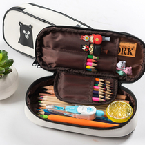 Pen bag Korean simple girl hipster cute stationery bag pencil case multifunctional primary school student girl boy