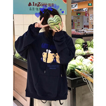 Sweatshirt female Japanese bear hooded 2021 new autumn and winter loose fashion ins national tide couples coat spring and autumn