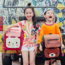 Cup bear children primary school students load reduction ridge protection lightweight cartoon cute grade 1-3 cartoon load reduction lightweight school bag