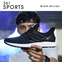 361 sports shoes mens summer breathable mesh running shoes Mens Light pedal casual shoes 361 Degrees mens shoes Black