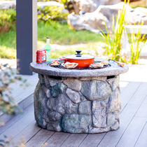 Courtyard stove charcoal barbecue table Villa Brazier barbecue outdoor stove outdoor home barbecue grill