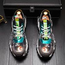 Daddy shoes mens ins trend Joker Korean version 2021 spring new thick soled inner Sports Leisure running shoes