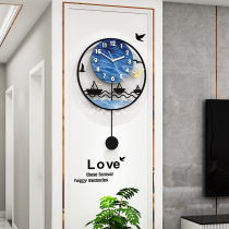 Net red clock wall clock living room home fashion Nordic creative wall watch simple modern wall decoration light luxury clock