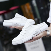 Beach Baotou slippers mens summer open car outside wearing net red stylish cool dragging light sloth and half tug without heel sandals