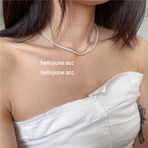 hellojune freshwater pearl mini beads with plain chain choker pearl necklace pearl choker