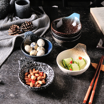 Ceramic snacks dried fruit plate Japanese and style dividing plate creative afternoon tea snack plate restaurant dish sauce bowl