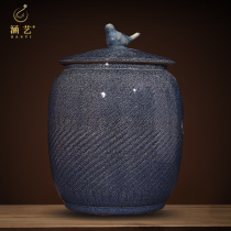 Jingdezhen Ceramic Ceramics Kiln Change Storage Tea Leaf Jars Home Use Kitchen Dining Room Wine Table Cabinet Bogu Shelf Decoration Pendulum