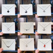 (Buy one get one free) necklace female choker students Korean version of simple neck pendant lovers best friends