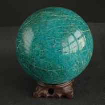 Natural Tianhe stone ball ornaments water jade ice stone crystal ball financial resources rolling home Amazon fresh green glow