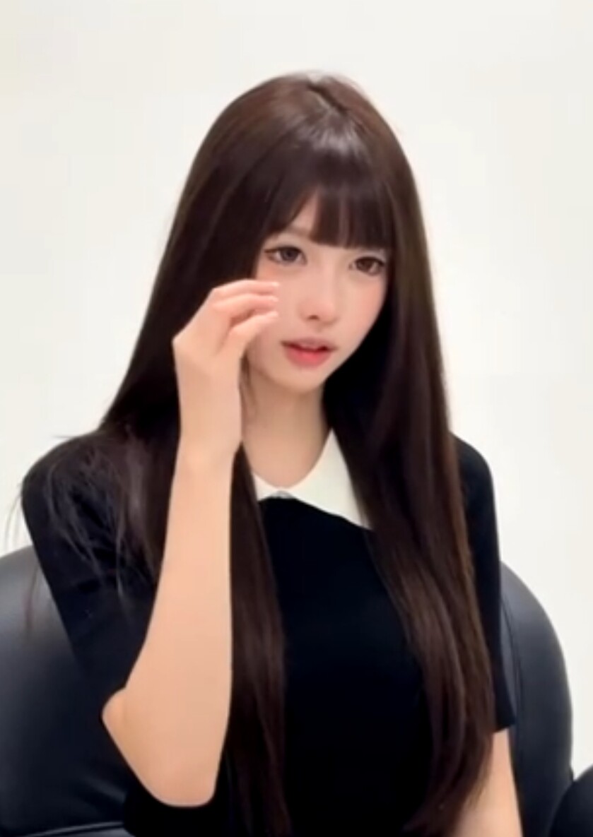 真我黑长直漫画齐刘海假发套 全真发整顶设计 自然隐形无痕贴合 长发飘逸顺滑