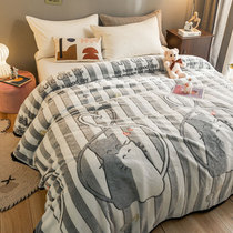 If Vegetarian Quilt Cover Blanket Bed Linen Office Nap Blanket 2021 Autumn Winter New Thickened Snowflake Fluff Blanket Cloud Blanket