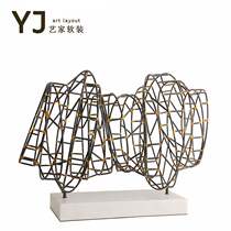 New front desk decoration simple model room Villa living room entrance Hardware Wrought iron ornaments Modern hotel furniture