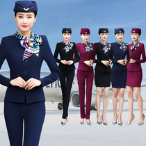 Flight attendant uniform professional suit female temperament sales department work clothes high-end suit skirt hotel front desk tooling winter