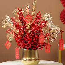 Fortune-making Fruit emulation floral winter Qingxi celebrate New Years floral living room Furnishing Fake Flowers Spring Festival decorations at the Spring Festival Lunar New Year Flowers
