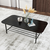 Tiantan furniture coffee table simple modern simple marble texture office long coffee table tea table living room household J