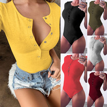 Large size pseudo-mother clothes cross-dressing beginners clothing mens cross-section deep V Mens Womens tight jumpsuit