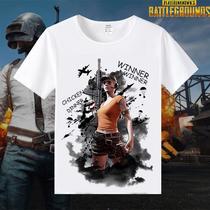 2019 New Jedi survival short sleeve T-shirt men white clothes eating chicken game with summer clothes