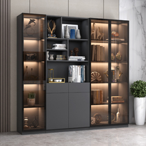 Light Extravagant Bookcase Disposal Cabinet Le High Hand Office Display Cabinet With Glass Door Minimalist Modern Floor Assembly Book Room Bookcase