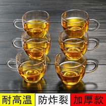 Transparent glass tea cup heat-resistant double layer small number of tea drinking cup with a Kung Fu tea glass cup thickened tea set