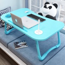 Bed small table folding table computer desk bed desk dormitory artifact student study table lazy table eating table