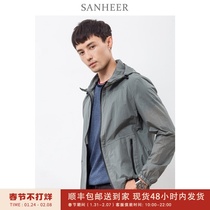 (SANHEER)2019 spring men's new thin men's hooded skin jacket jacket DAJ245