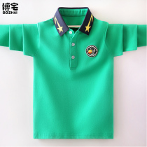 Boy POLO shirt spring summer style children 2022 CUHK Scout handsome and pure cotton loose long sleeve T-shirt boy