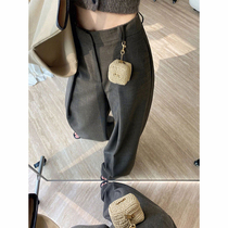 Mi Caixuan High Waist Straight Loose Wide Leg Pants Womens 2022 Autumn and Winter New Thickened Casual Fashion Long Pants
