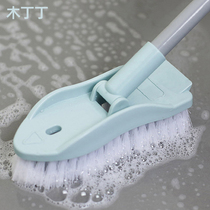 Retractable decontamination floor brush cleaning brush long handle toilet bathroom brush ground hard tile bathroom wool bath tub brush