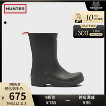 Hunter UK cool play rain boots mens fashion wear matte slim tide waterproof non-slip high boots