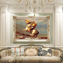 World famous painting Napoleon oil painting European atmosphere figure living room sofa background hanging painting simple European mural