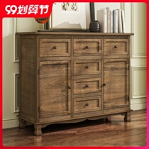 Drawer cabinet American solid wood storage locker living room bedroom bedside table small cabinet special drawer chest chest of drawers chest of drawers