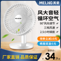 Meiling mini desktop small fan power saving Desktop USB desktop silent electric fan student dormitory small electric fan