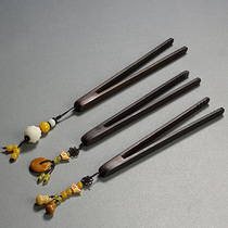 De kiln creative ebony tea clip Kung Fu tea accessories Large cup entrained pendant clip Solid wood