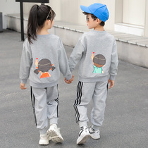 Sister and sister clothing spring and autumn suits childrens brothers and sisters spring long sleeve two-piece school clothes