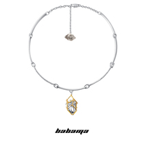 babama Heart Couple Necklace Men's Trendy Hip Hop Minor Design Women's Light Luxury Clavicle Chain Pendant