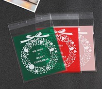 100pcs Xmas Packing Gift bag Christmas Cookie Plastic Bags