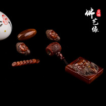 Natural whole set of red buffalo corner accessories Wolf Head Pendant Diamond Stars Moon Bodhi Buddha Pearl Suit DIY Accessories