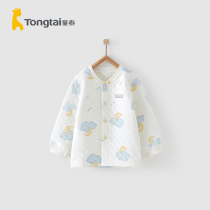 Tongtai autumn and winter 5 months-3 years old infants and womens baby clothes home warm thick collar underwear top