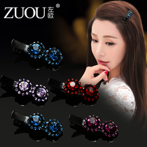Bangs clip one-word clip headdress Korean rhinestone female side clip Adult crystal broken hair duckbill clip side small hairpin