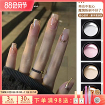 Japanese stereo metal painted glue mirror powder nail jar sketch drawing flowers pull line gold silver nail oil