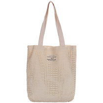 Original large-capacity new lace hollow literary canvas bag womens shoulder bag bag Korean version of wild tote bag