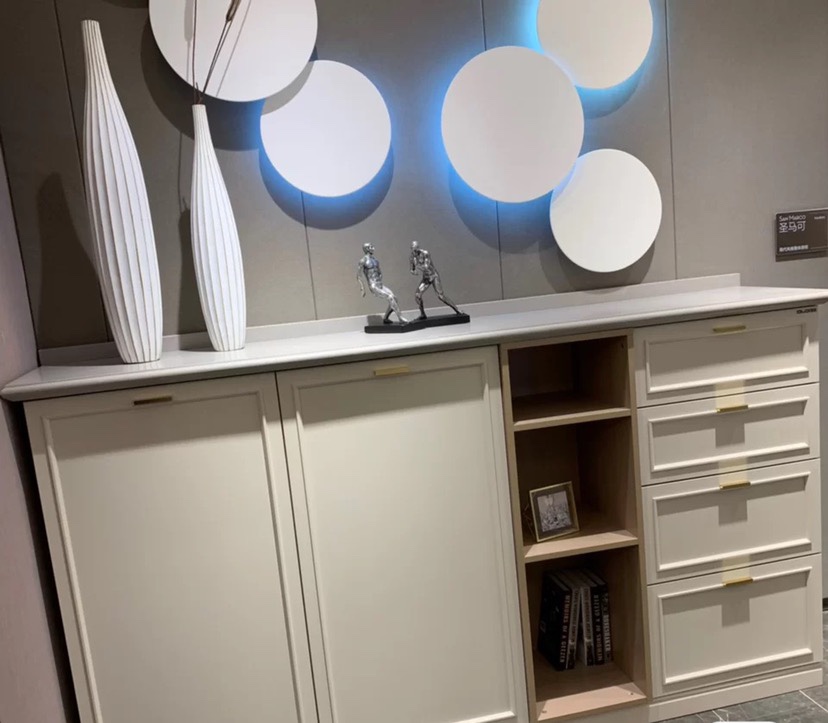 Shanghai factory light luxury skin feeling Morandi fashion net red wardrobe overall cabinet door custom South Korea and Germany imported leather