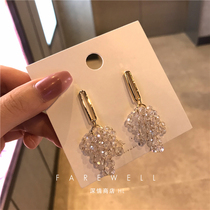 Earrings suitable for round face 2021 new trend drop earrings femininity long net red moving earrings super fairy exquisite