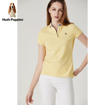 Hush Puppies Walker women Summer new short sleeve lapel collar knitted T-shirt polo shirt) HD-19301D