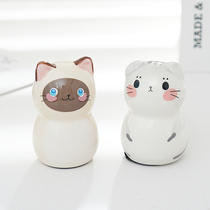 Japanese Cute ceramic kitten ornaments porch decoration office desktop girl heart decoration creative birthday gift