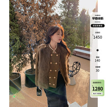 Deris Warlord Gold Fox Fur Cover Woman Spink 2022 New Young Short Coat Coat