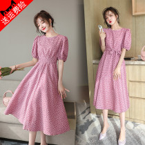 Gentle wind one-piece dress Women 2021 Summer net red closets Caring Shattering dresses Bubble Sleeves FOLLICLE-STYLE REDUCTION