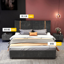 Sharon Poetry Furniture Nordic modern minimalist cloth bed 1 8 meters light luxury bed master bedroom double bed wedding bed Princess bed