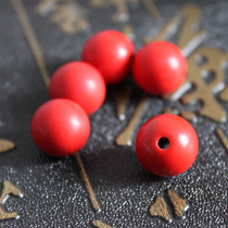 Natural cinnabar round beads 80% content to ward off evil evil beads handmade beaded accessories Wen play Buddha beads Bodhi accessories